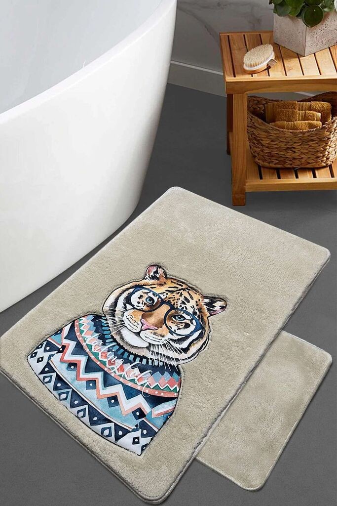 L'essentiel Maison Комплет патосници за бања Logwe, беж