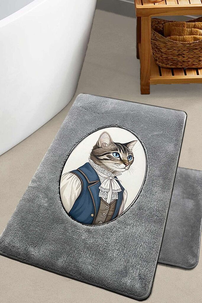 L'essentiel Maison Комплет килими за бања Modcat, сива боја