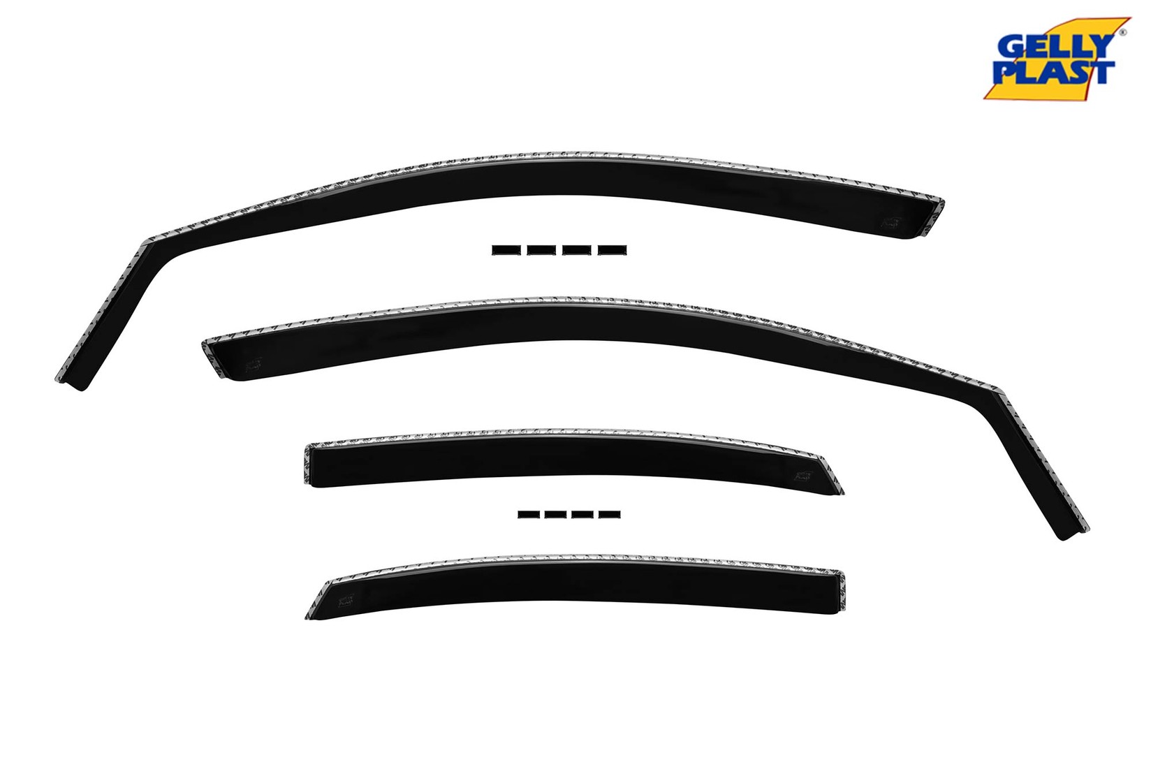 GELLYPLAST Комплет ветробрани Gelly Plast за Audi A4 B8 4 врати седан 2007-2015, 4 бр., црни