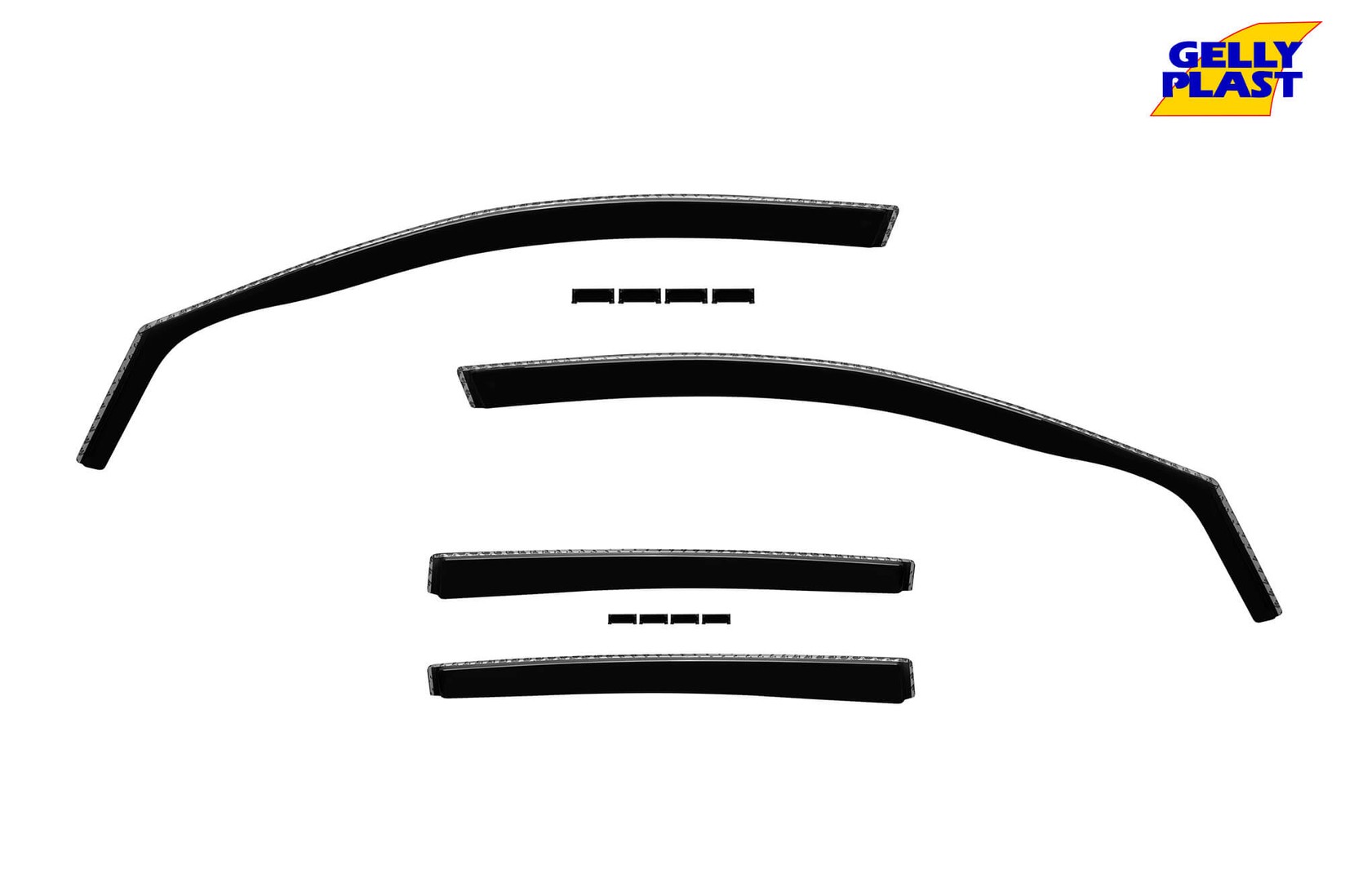 GELLYPLAST Комплет ветробрани Gelly Plast за Volkswagen Golf VIII по 2020 , црни 4 бројки