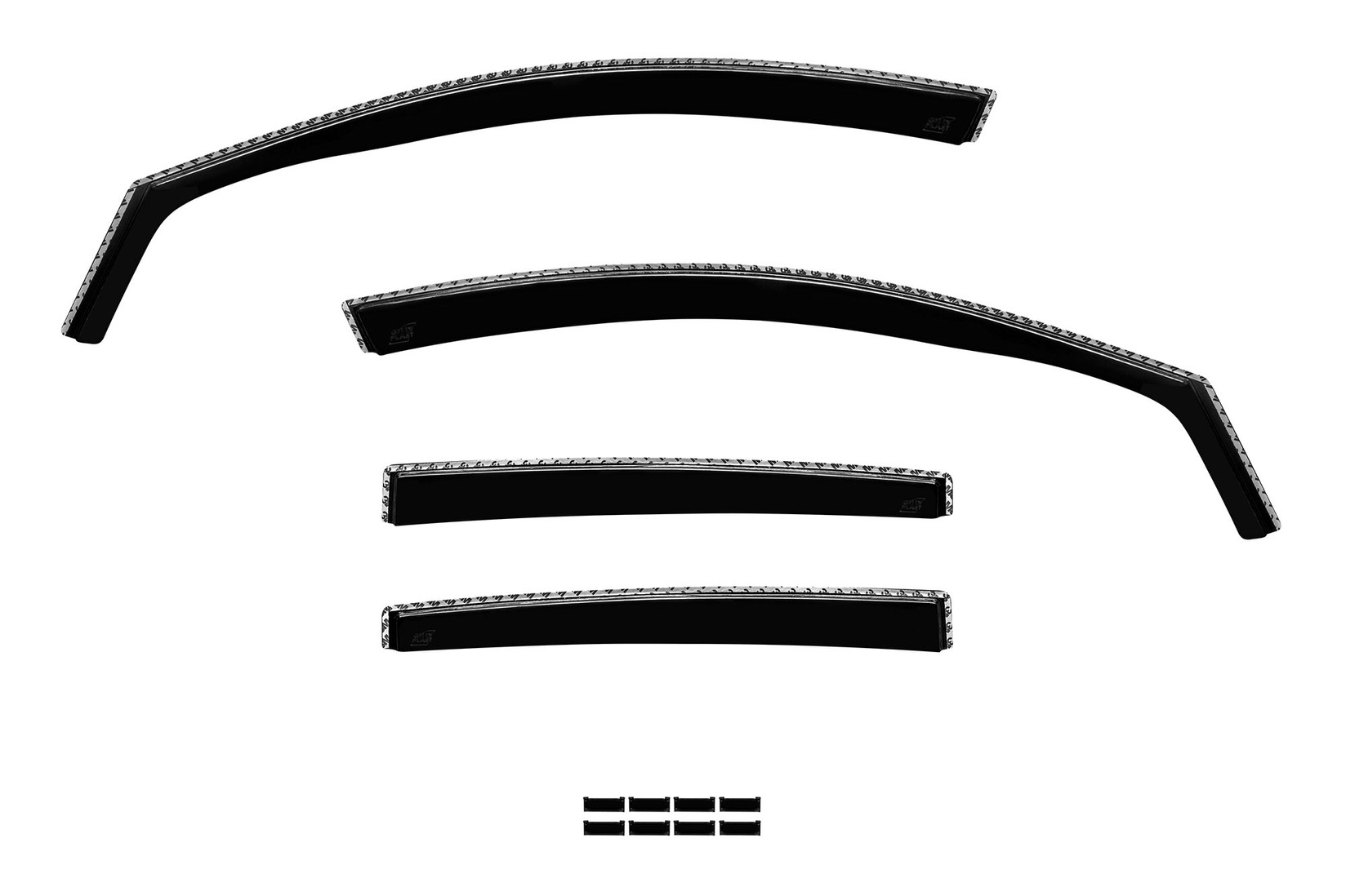 GELLYPLAST Комплет ветробрани Gelly Plast за Peugeot 208 по 2019  со 5 врати, црни 4 бројки