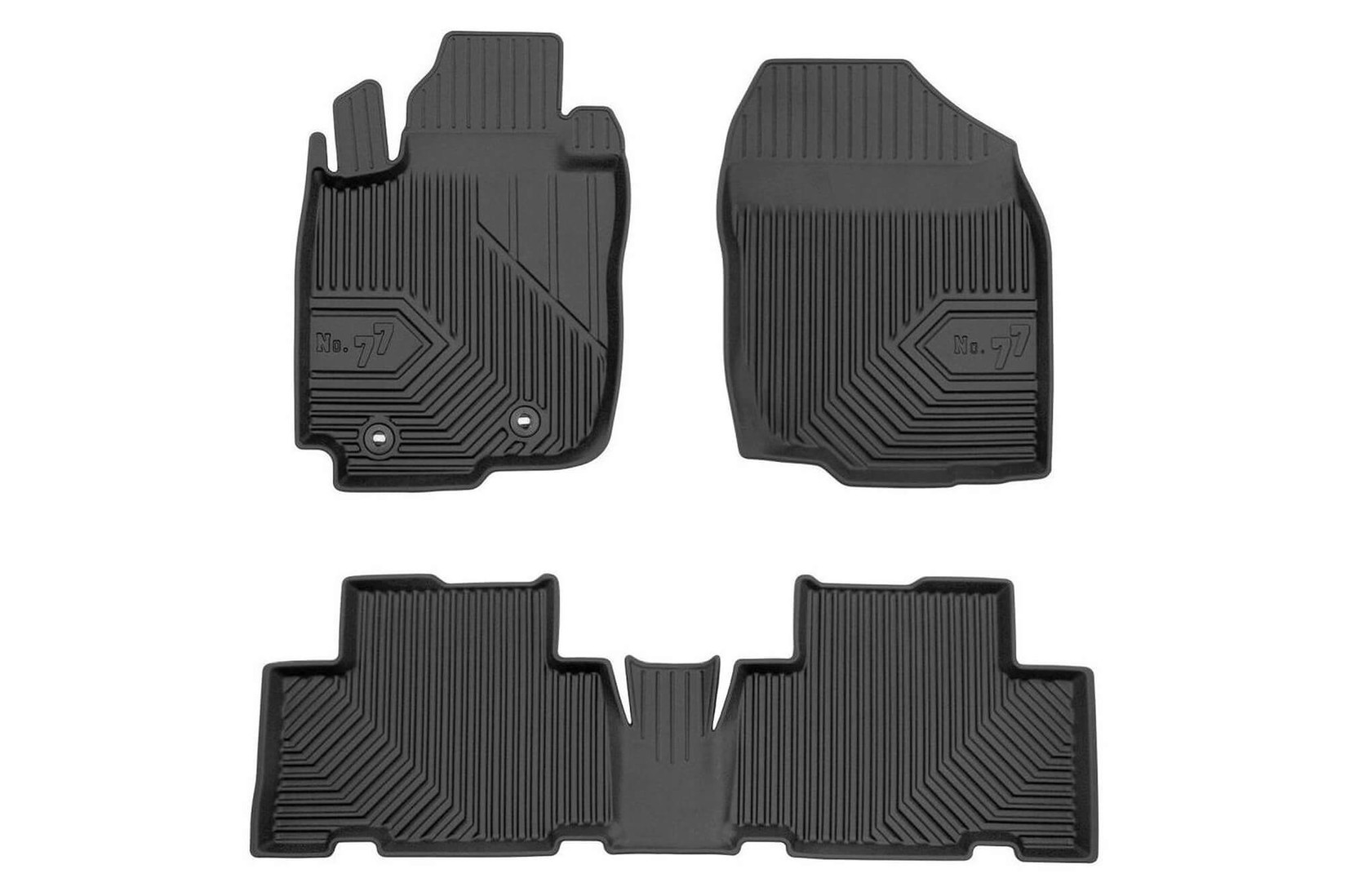 FROGUM 2.5D Гумени патосници модел 77 за Toyota Rav4 2005-2012 3 дела црни