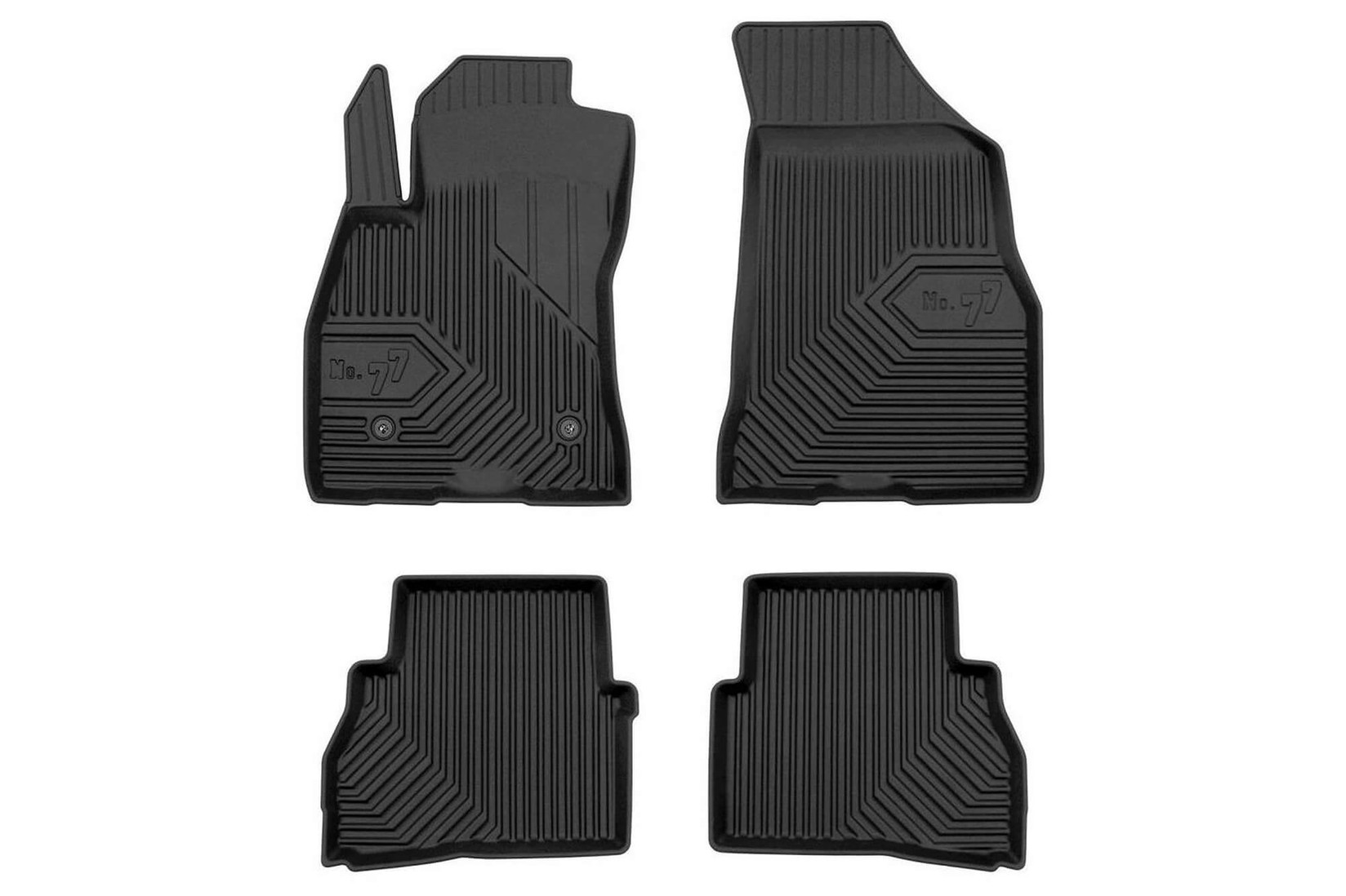 FROGUM 2.5D Гумени патосници модел 77 за Fiat Doblo Cargo Maxi по 2010 година 3 дела црни