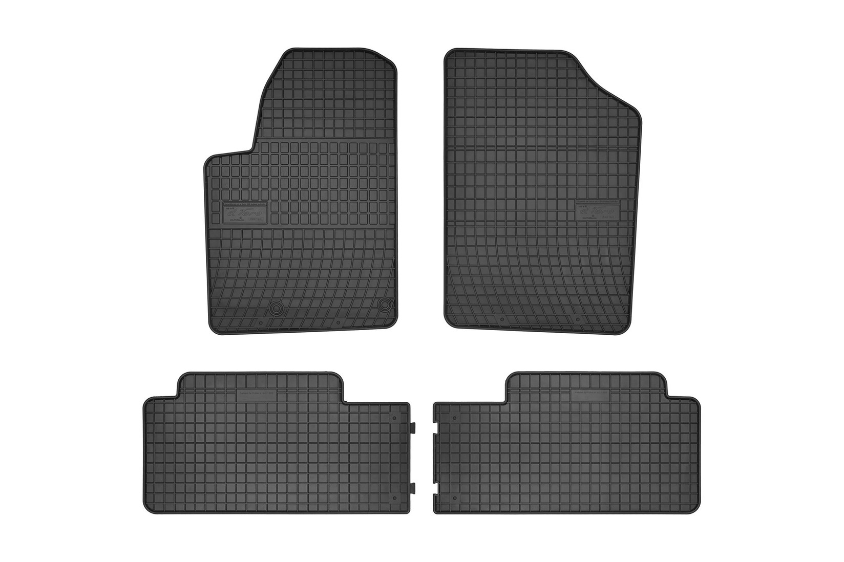 FROGUM Гумени патосници за Peugeot Partner 1999-2010 Citroen Berlingo 1999-2010 патничка верзија 4 дела црни