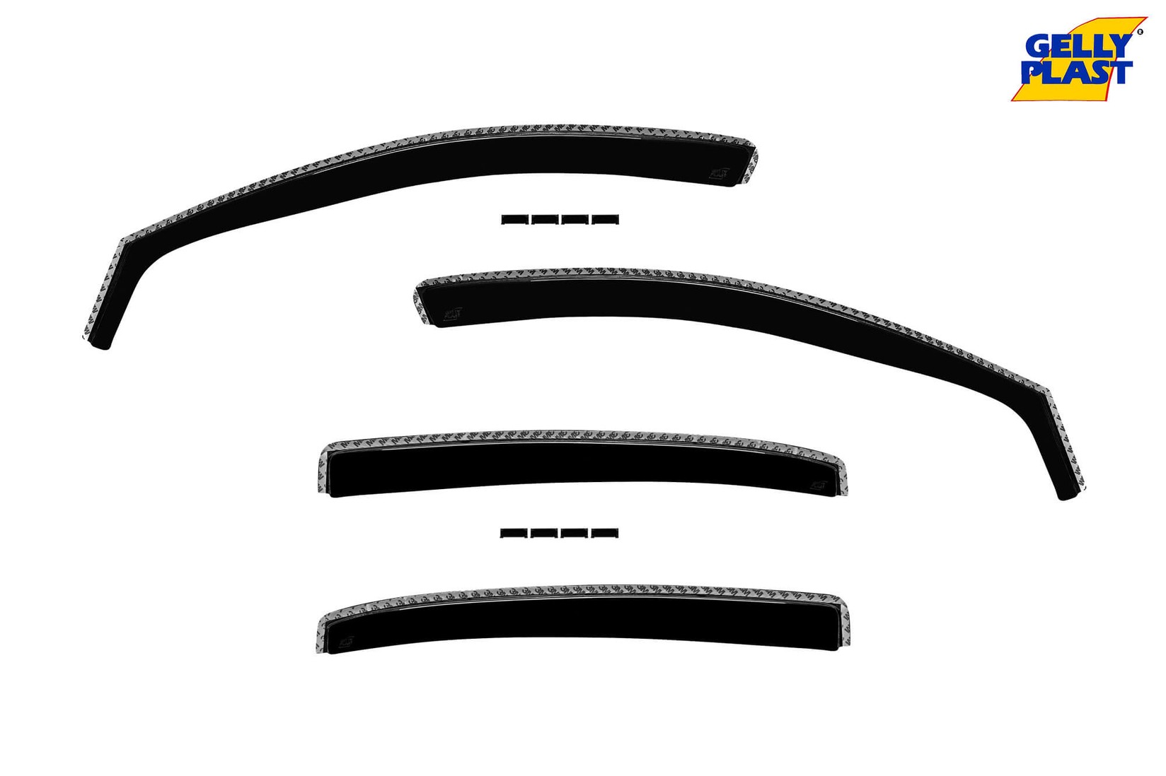 GELLYPLAST Комплет ветробрани Gelly Plast за Mazda 2 по 2014  со 5 врати, црни 4 бројки