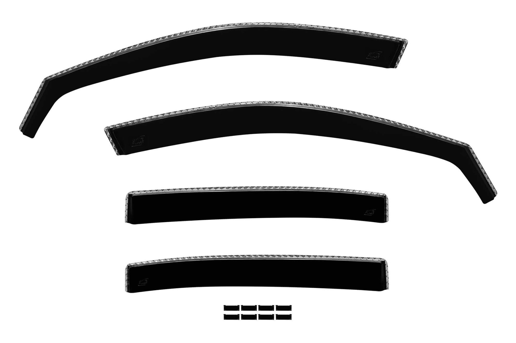 GELLYPLAST Комплет ветробрани Gelly Plast за Toyota Corolla хечбек 2002-2012 со 5 врати, црни 4 бројки