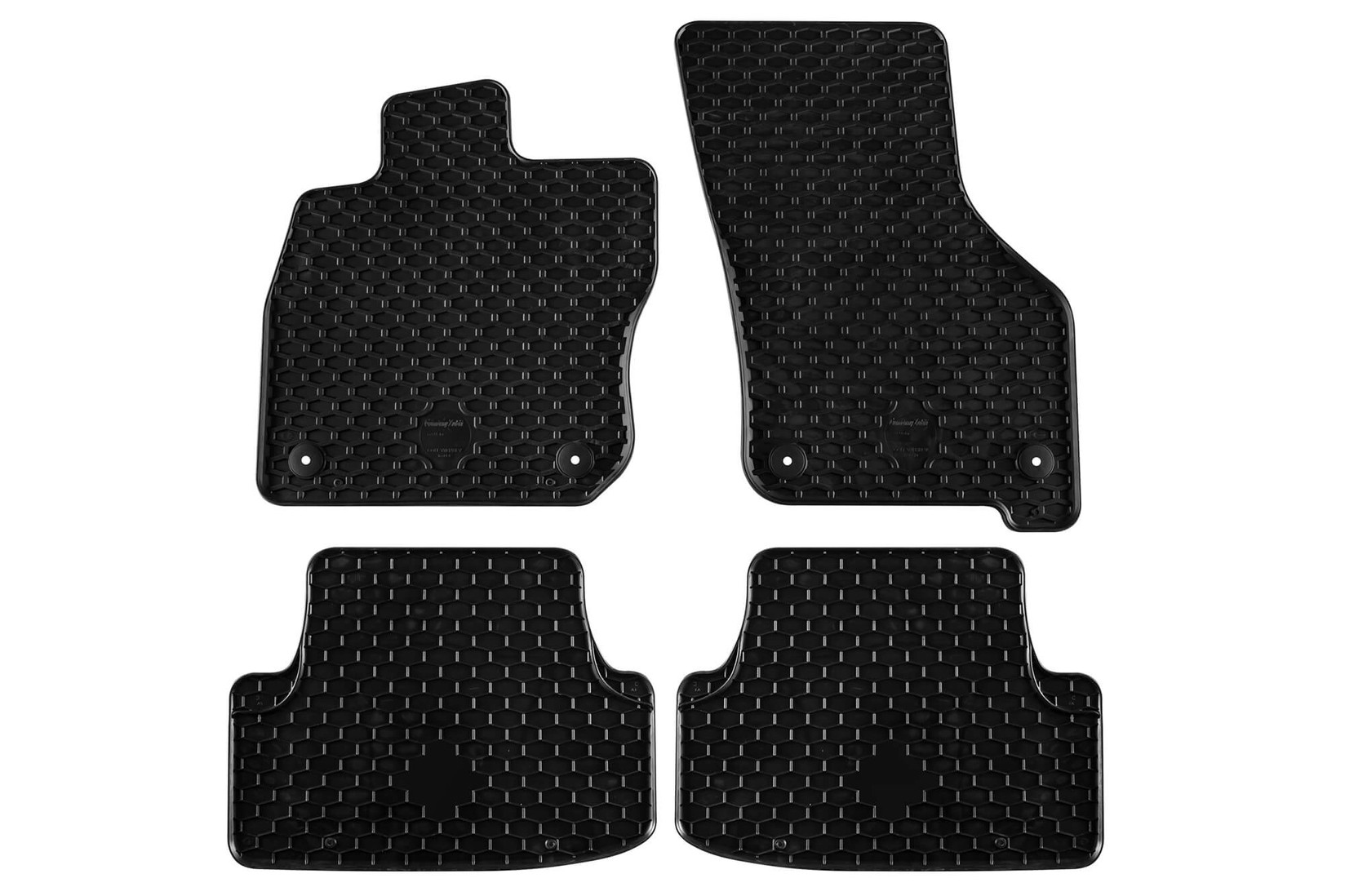 GUMARNY ZUBRI Гумени патосници за VW Golf VIII хибрид хечбек по 2020 година 4 дела црни