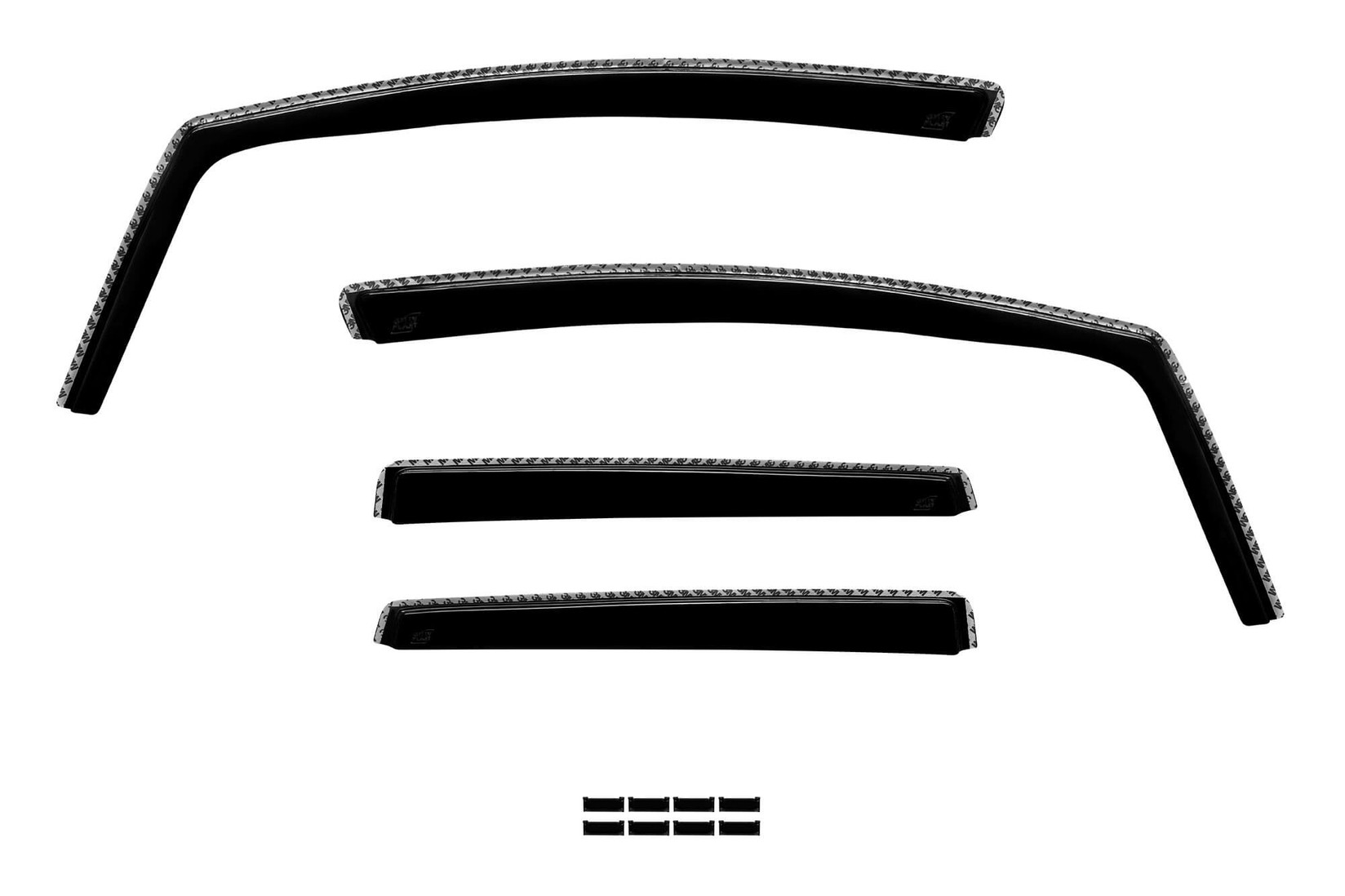 GELLYPLAST Комплет ветробрани Gelly Plast за Honda Jazz 2013-2020 со 5 врати, црни 4 бројки