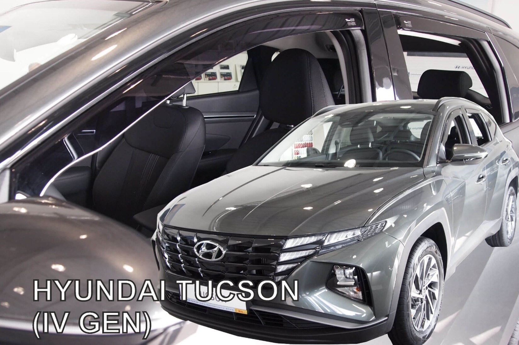 HEKO Комплет ветробрани за Hyundai Tucson по 2020 година, затемнети, 4 бројки