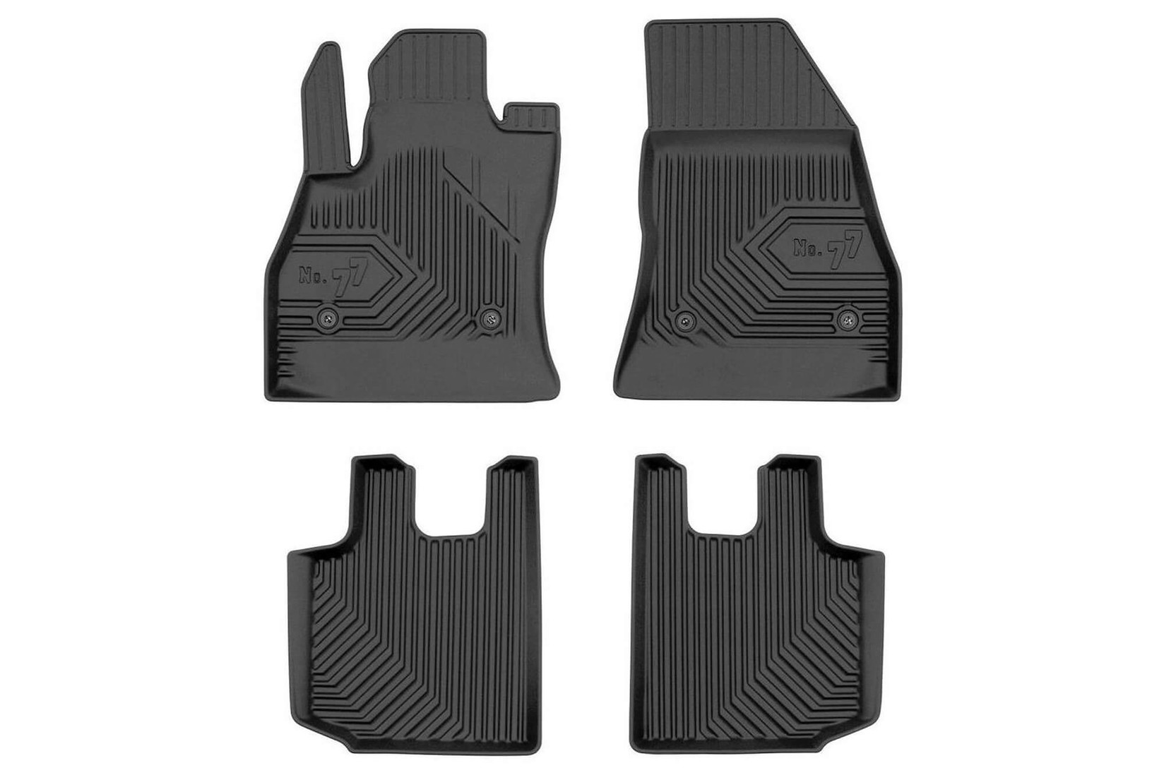 FROGUM 2.5D Гумени патосници модел 77 за Fiat 500L по 2012 година 4 дела црни