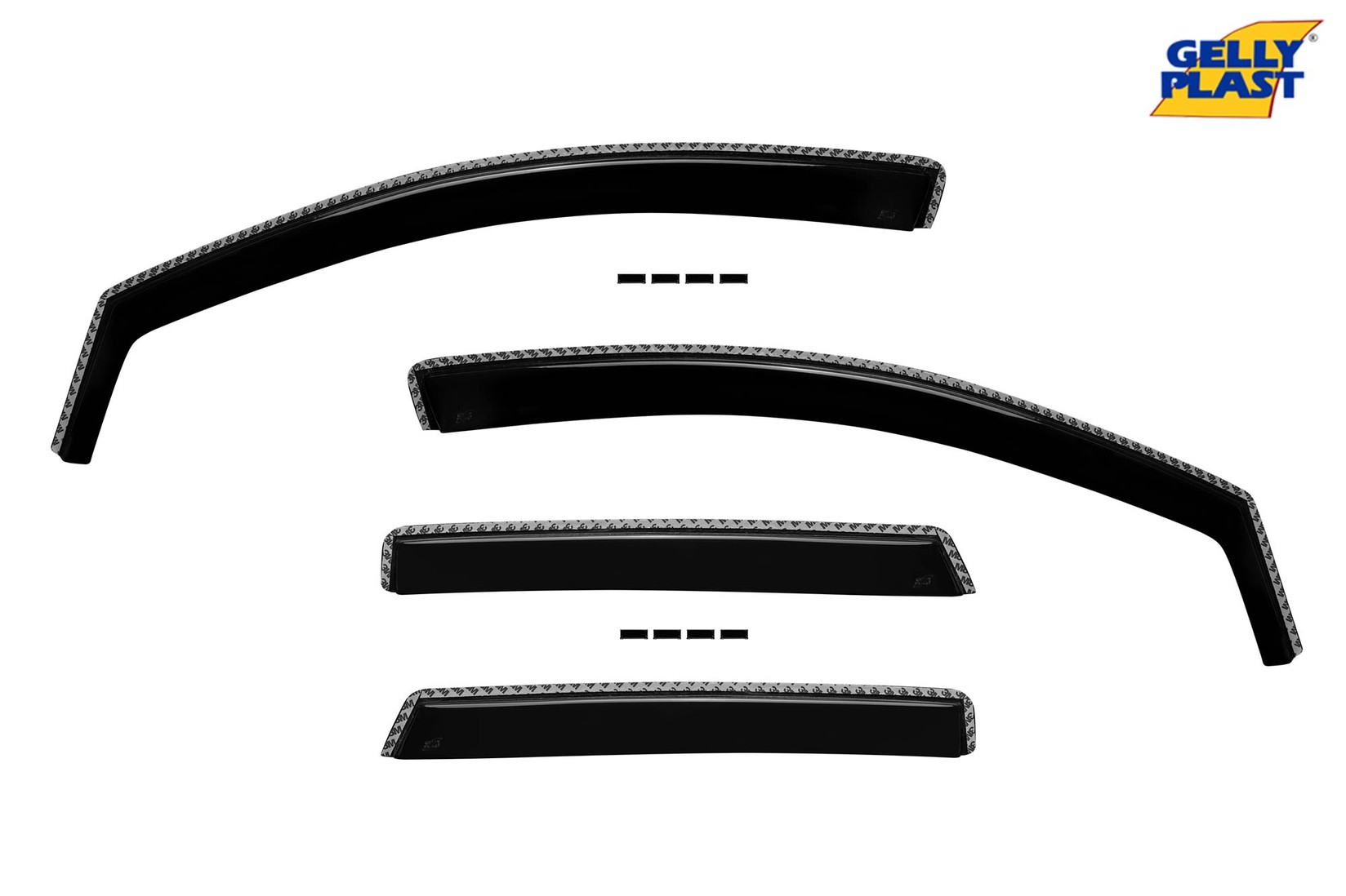 GELLYPLAST Комплет ветробрани Gelly Plast за Nissan Qashqai 2007-2013, 4 бр., црни