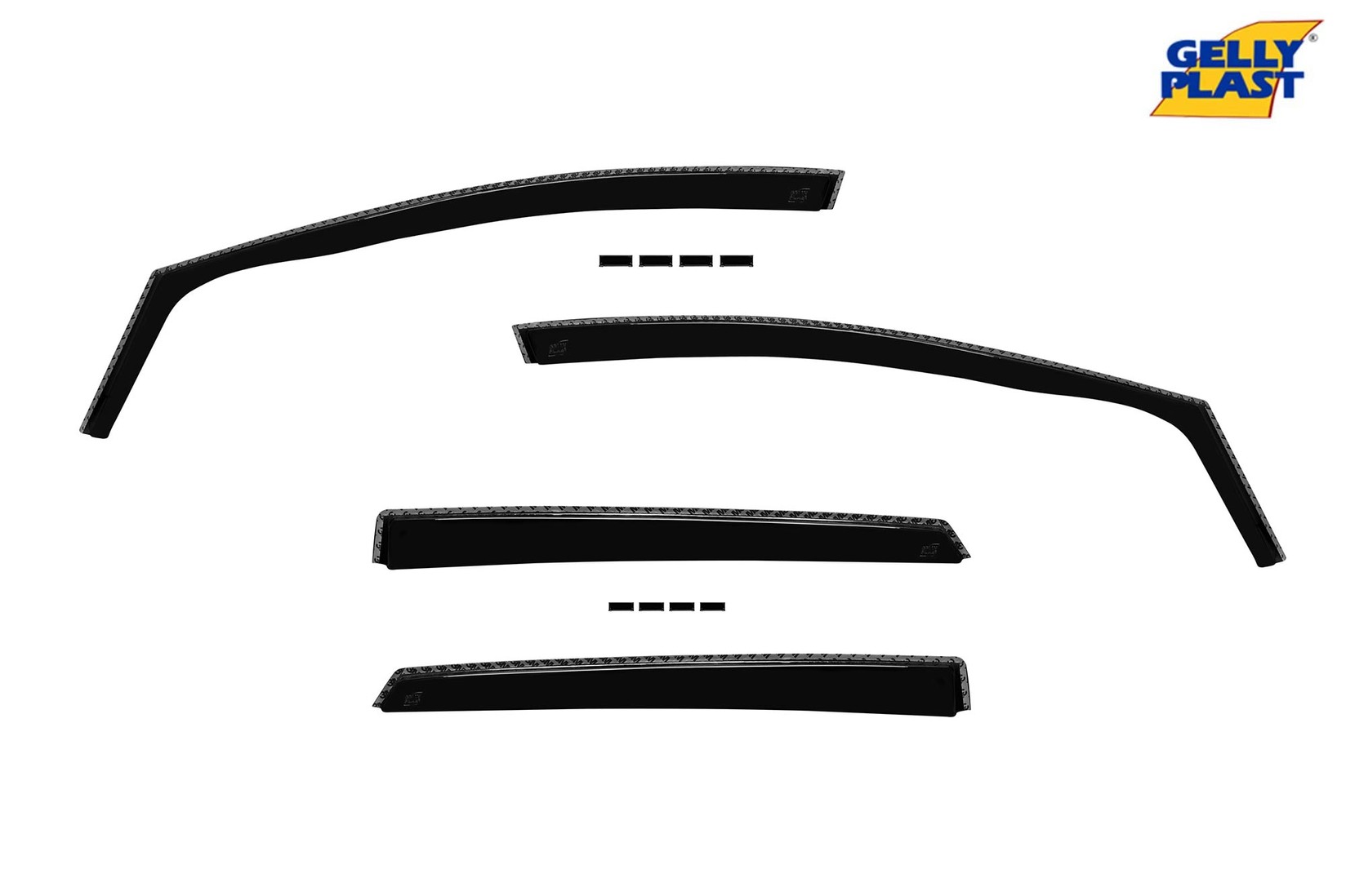 GELLYPLAST Комплет ветробрани Gelly Plast за Kia Ceed SW 2012-2018, 4 бр., црни