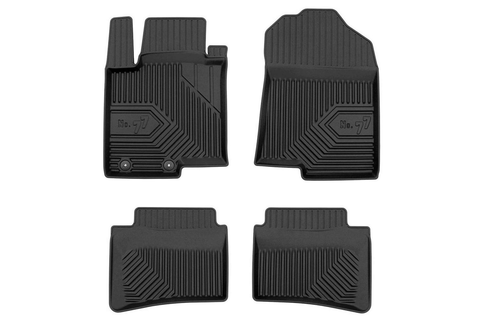 FROGUM 2.5D Гумени патосници модел 77 за Hyundai I20 по 2020 година Bayon по 2021 година 4 дела црни