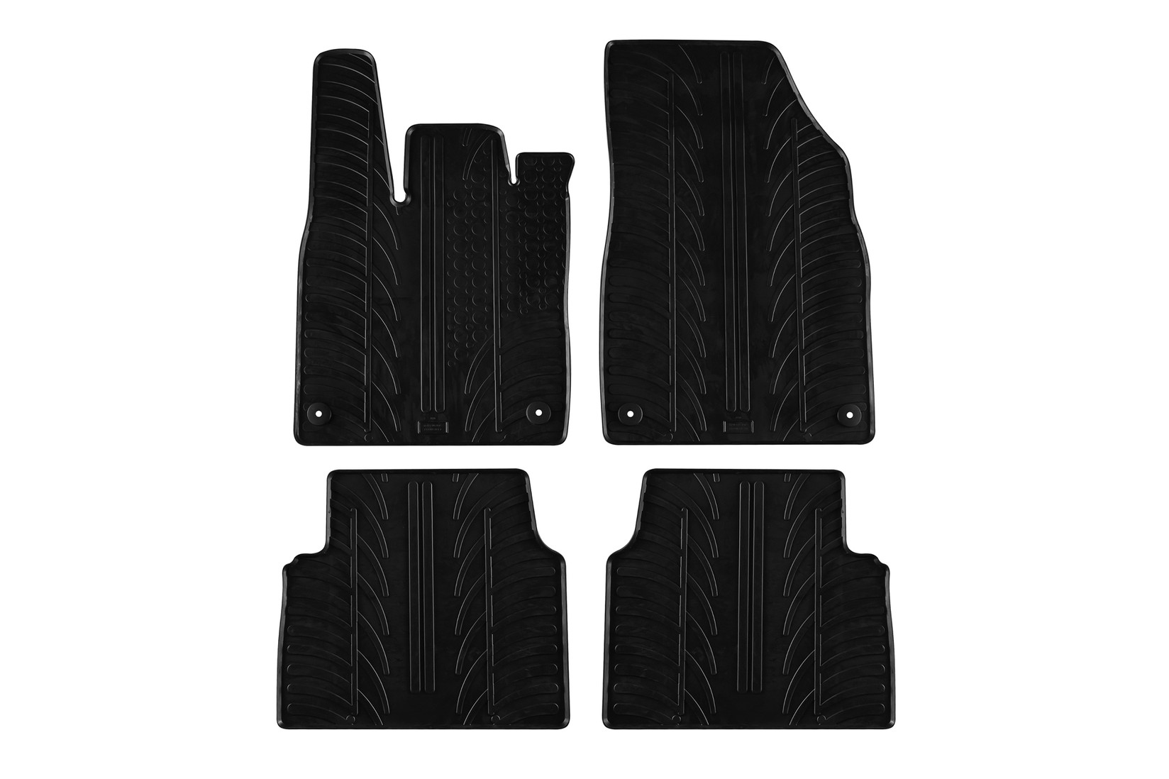 GLEDRING Гумени патосници за VW ID.3 по 2020 година електрична верзија 4 дела црни