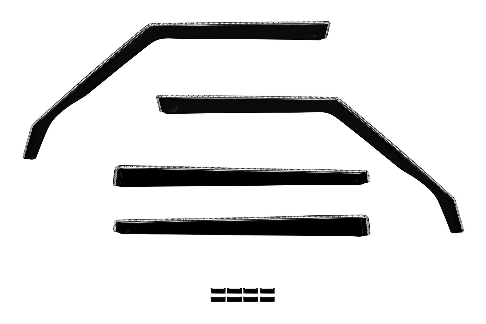 GELLYPLAST Комплет ветробрани Gelly Plast за Mini Clubman F54 по 2015  со 5 врати, црни 4 бројки