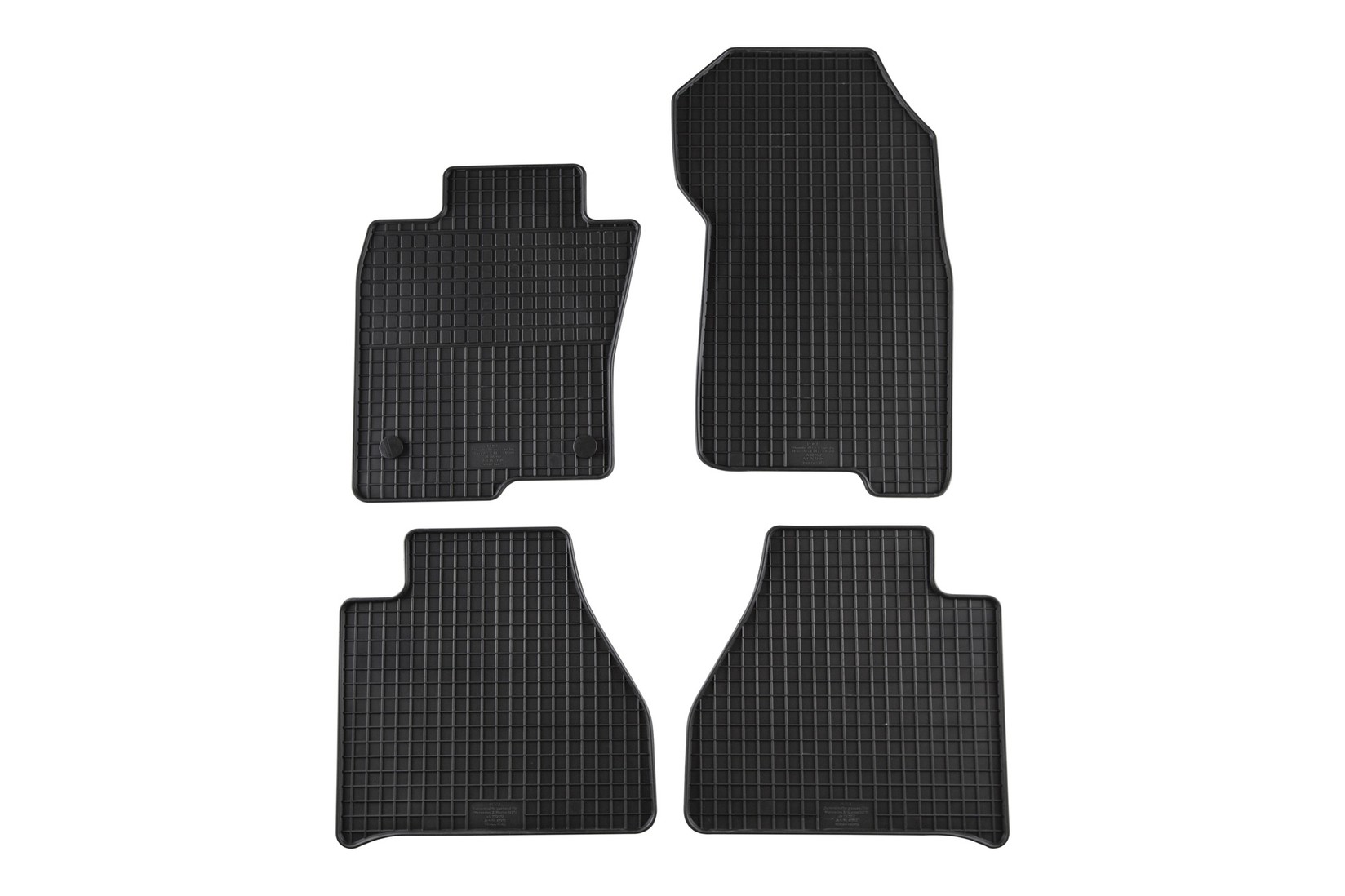 PETEX Гумени патосници за Mercedes X класа W470 Nissan Navara Renault Alaskan по 2017 година 4 дела црни