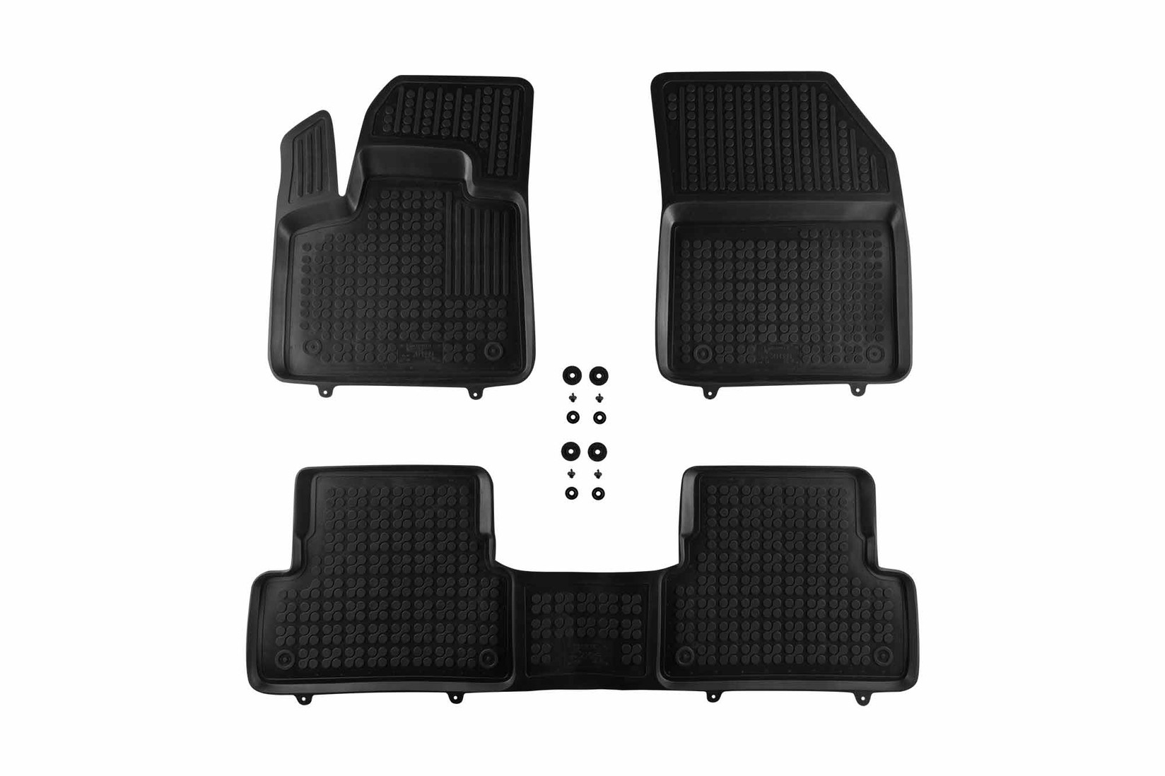 REZAW-PLAST Гумени патосници за Peugeot 3008 PHEV 4x2 4x4 по 2020 година 3 дела црни