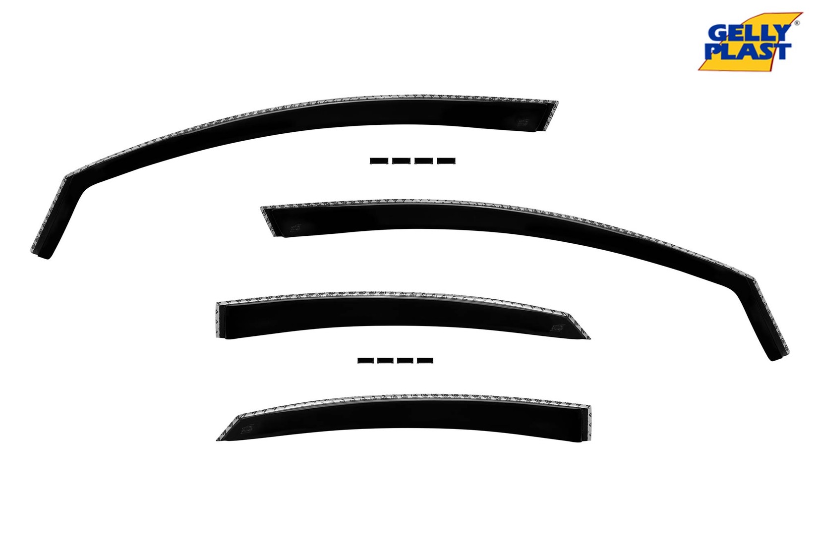 GELLYPLAST Комплет ветробрани Gelly Plast за Volvo S40 2004-2012, 4 бр., црни