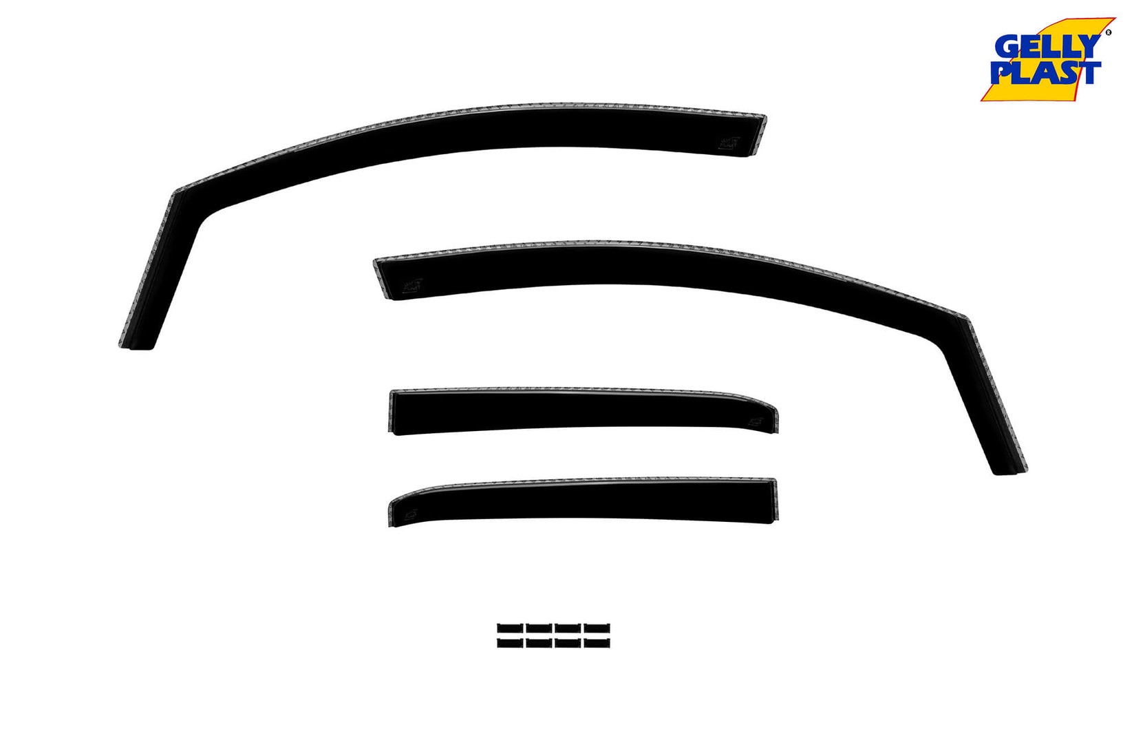 GELLYPLAST Комплет ветробрани Gelly Plast за Toyota Auris 2007-2012 со 5 врати, црни 4 бројки
