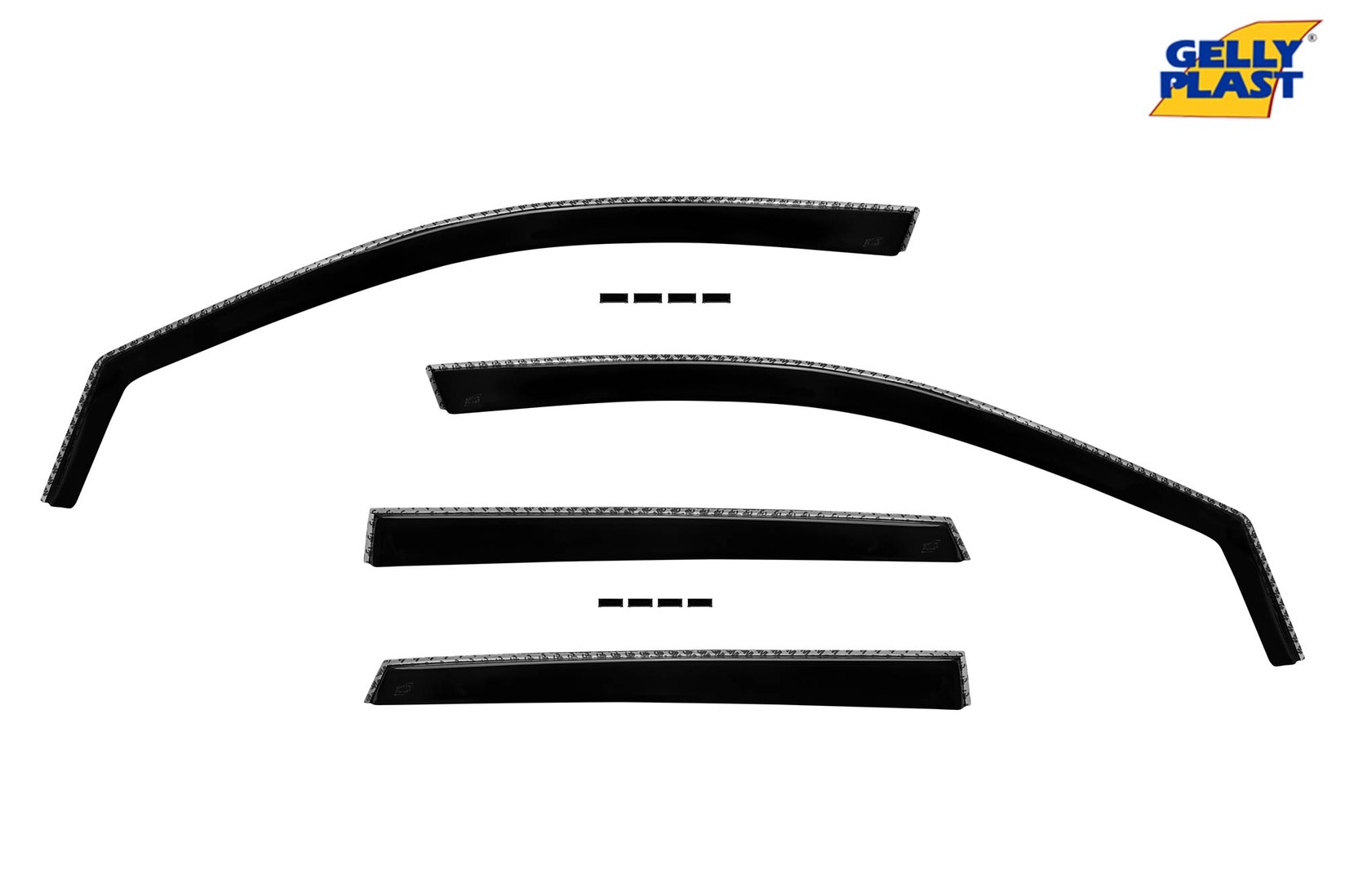 GELLYPLAST Комплет ветробрани Gelly Plast за Honda Civic хечбек 2001-2005, 4 бр., црни
