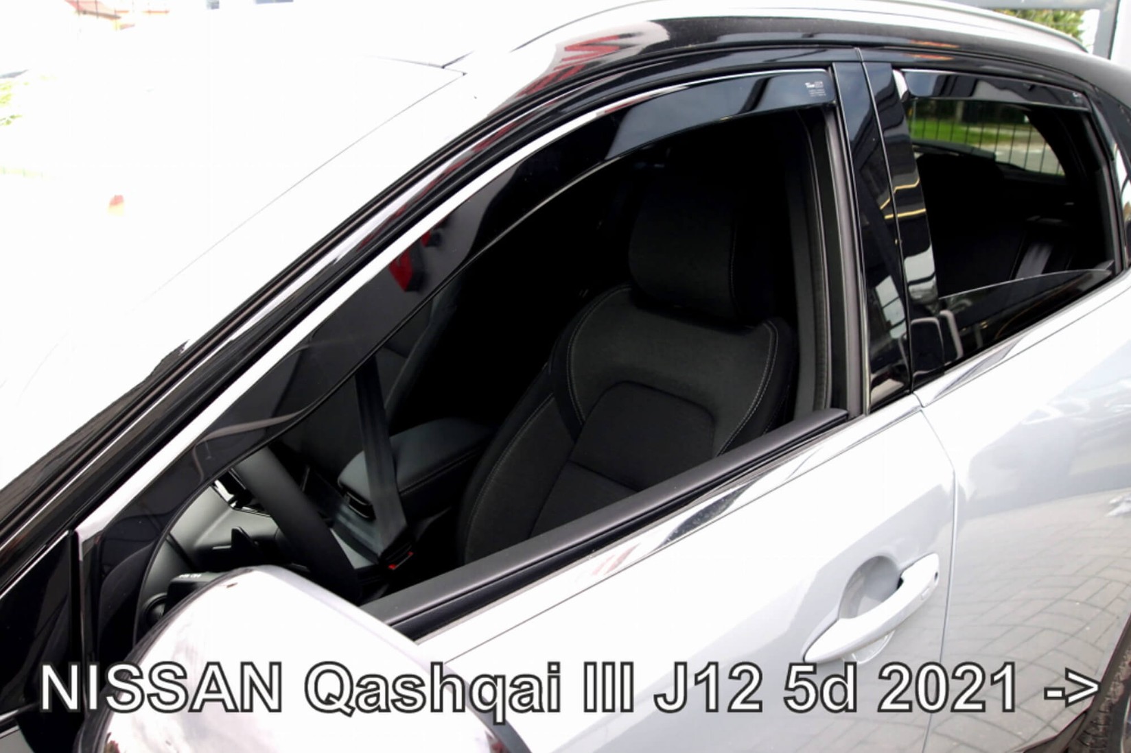 HEKO Комплет ветробрани Heko за Nissan Qashqai J12 по 2021  со 5 врати, затемнети, 4 бројки