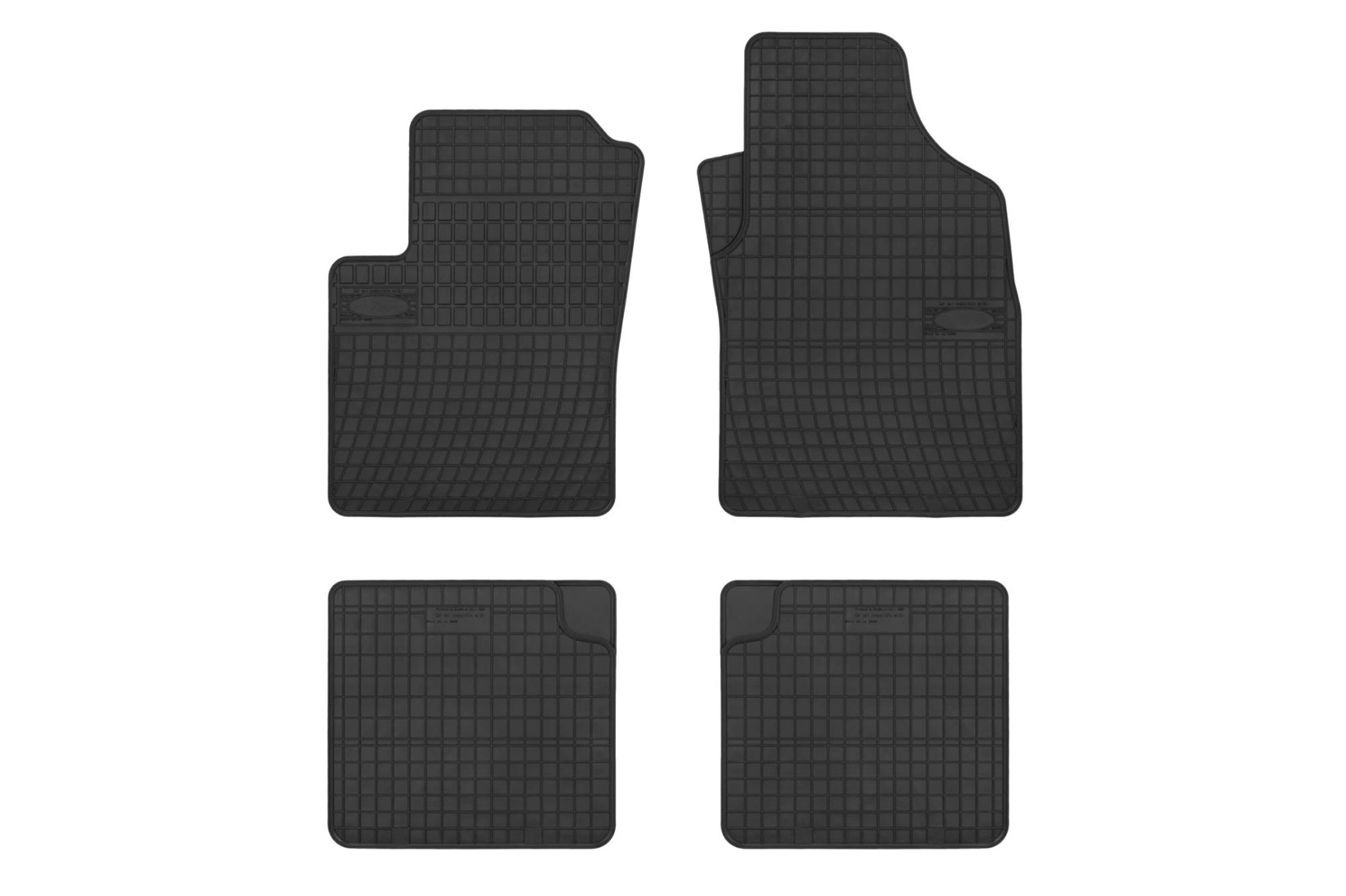 FROGUM Гумени патосници за Fiat Panda III по 2011 година 4 дела црни