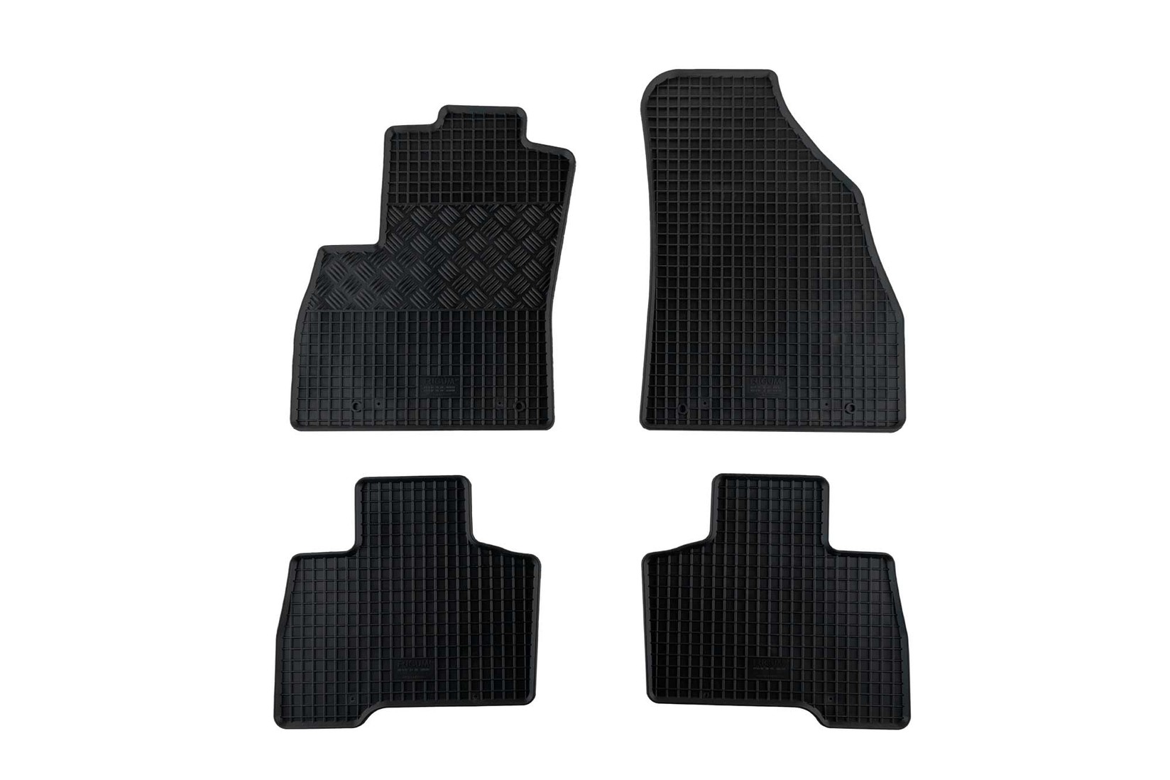 RIGUM Гумени патосници за Citroen Nemo Fiat Fiorino Peugeot Bipper по 2008 година 5 места 4 дела црни