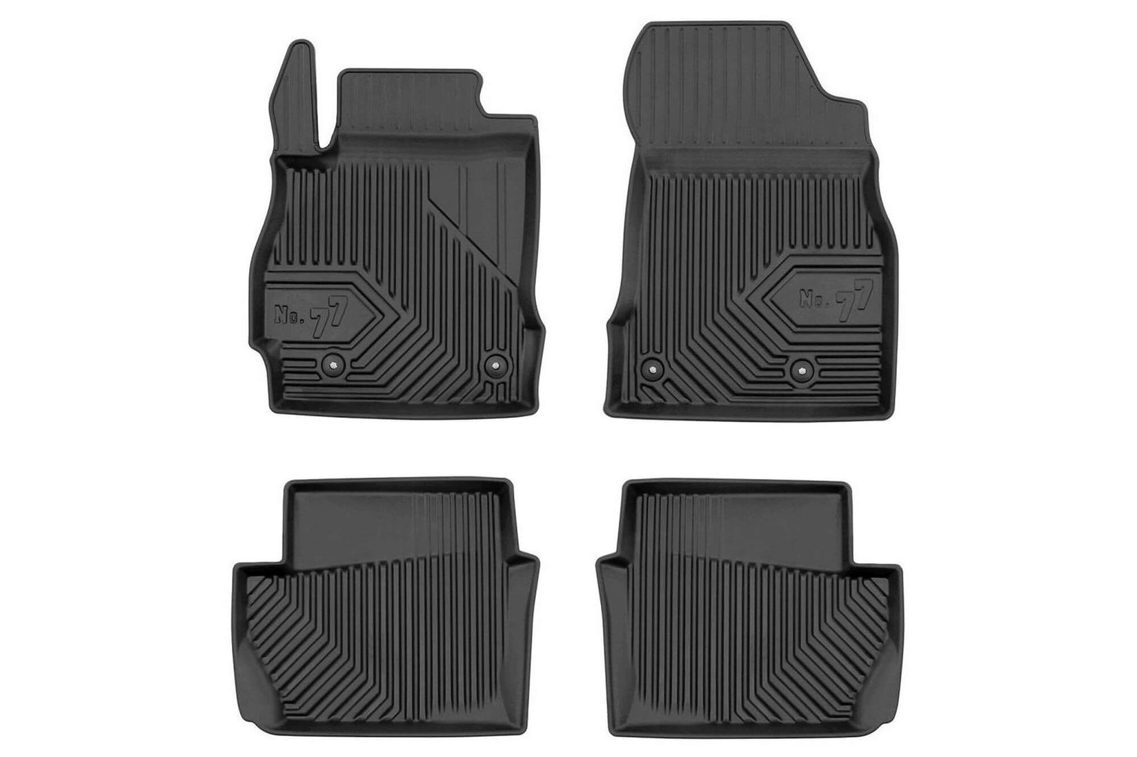 FROGUM 2.5D Гумени патосници модел 77 за Mazda 2 2007-2014 4 дела црни