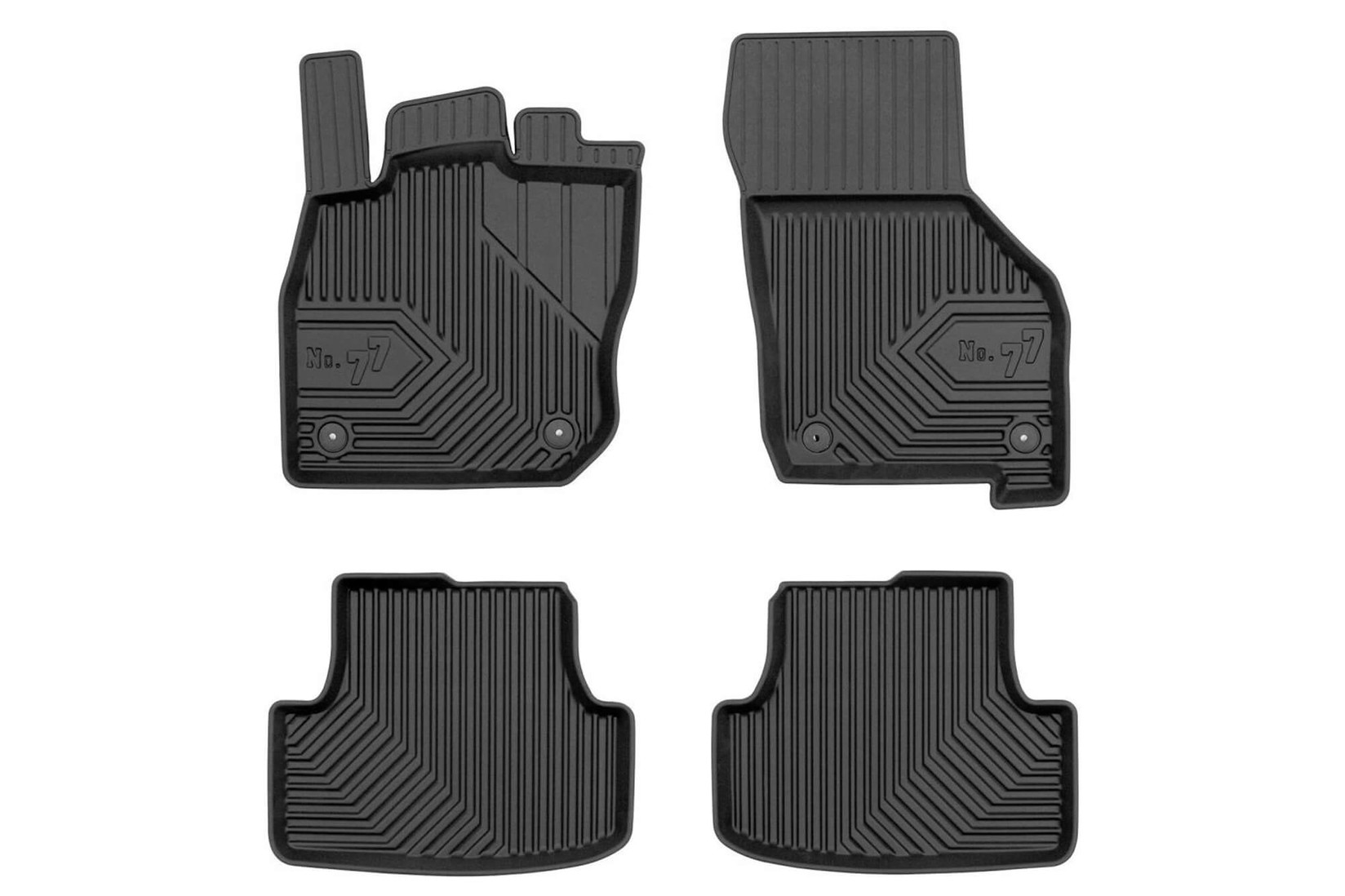 FROGUM 2.5D Гумени патосници модел 77 за VW Golf VIII хибрид по 2020 година 4 дела црни