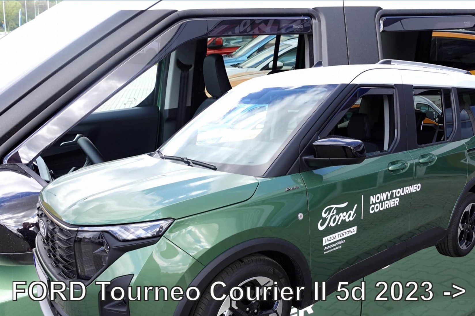 HEKO Комплет ветробрани за Ford Tourneo Courier по 2023 година, затемнети, 4 бројки