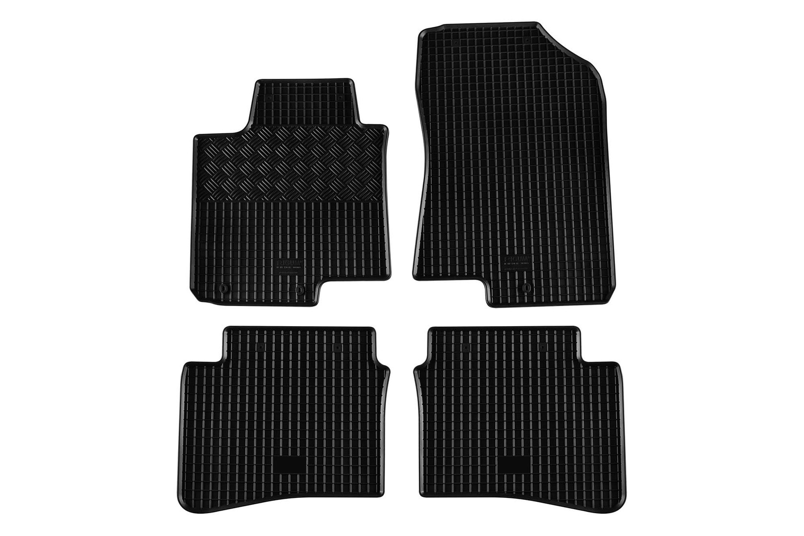 RIGUM Гумени патосници за Hyundai I20 2014-2020 I20 по 2020 година Bayon по 2021 година 4 дела црни