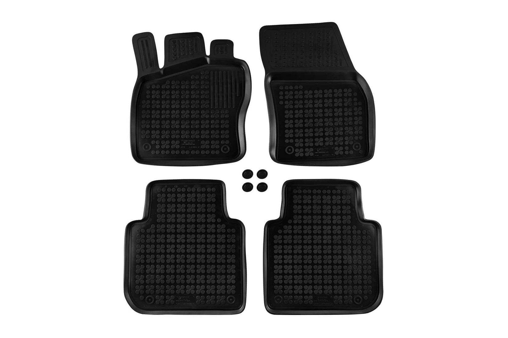 REZAW-PLAST Гумени патосници за Skoda Kodiaq по 2016 година Seat Tarraco по 2018 година VW Tiguan Allspace по 2017 година 4 дела црни