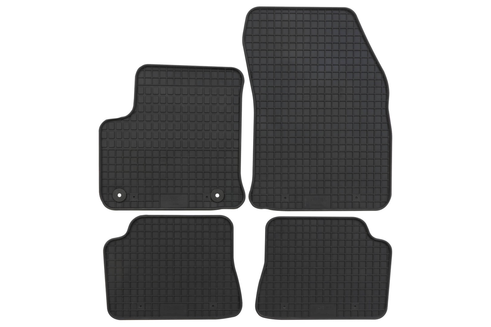 PETEX Гумени патосници за Opel Corsa F Electric Peugeot E-208 по 2020 година Opel Mokka B Electric по 2021 година 4 дела црни