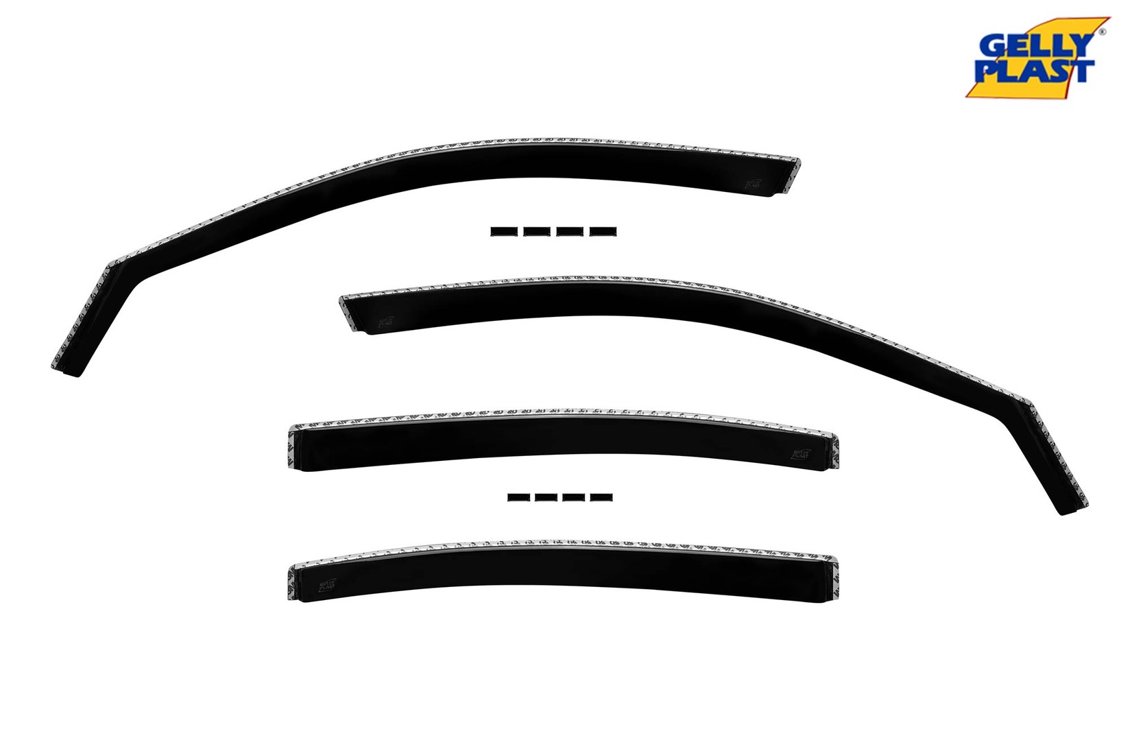 GELLYPLAST Комплет ветробрани Gelly Plast за BMW серија 5 Е60 седан 2003-2010, 4 бр., црни