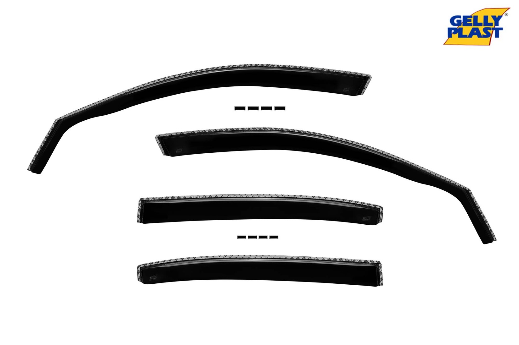 GELLYPLAST Комплет ветробрани Gelly Plast за SKODA Octavia седан 2005-2013, 4 бр., црни