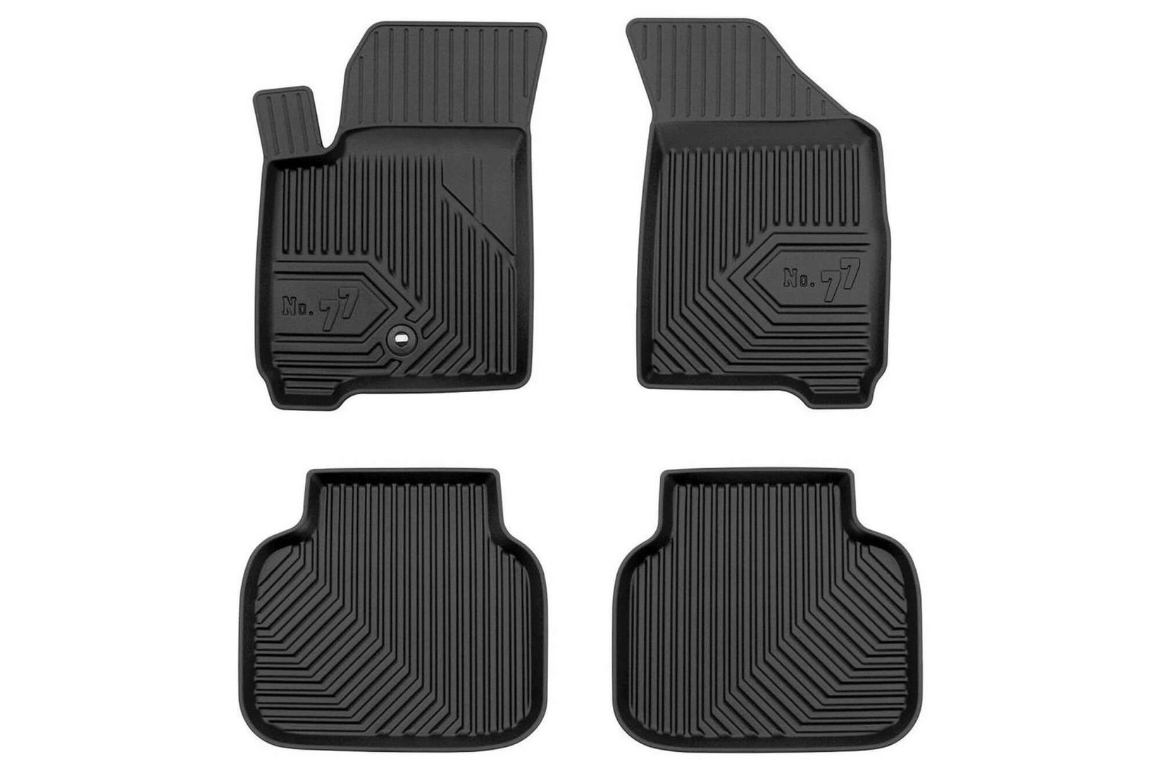 FROGUM 2.5D Гумени патосници модел 77 за Fiat Freemont 2011-2015 Dodge Journey 2008-2020 4 дела црни