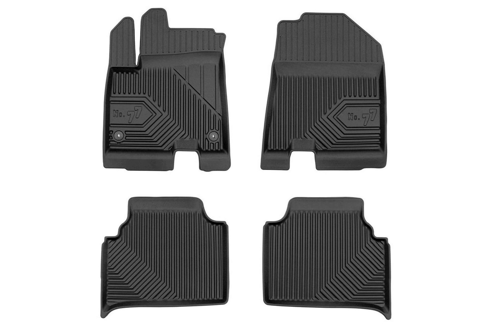 FROGUM 2.5D Гумени патосници модел 77 за Kia E-Niro по 2018 година електрична верзија 4 дела црни