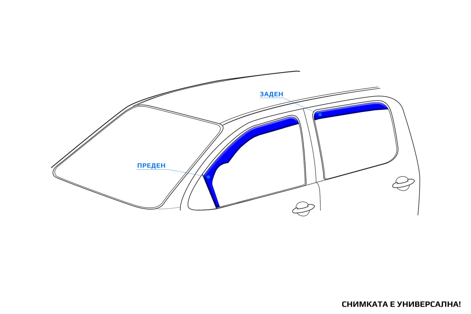 HEKO Комплет ветробрани Heko за Mercedes A класа W169 5 врати 2004-2012 4 бр.