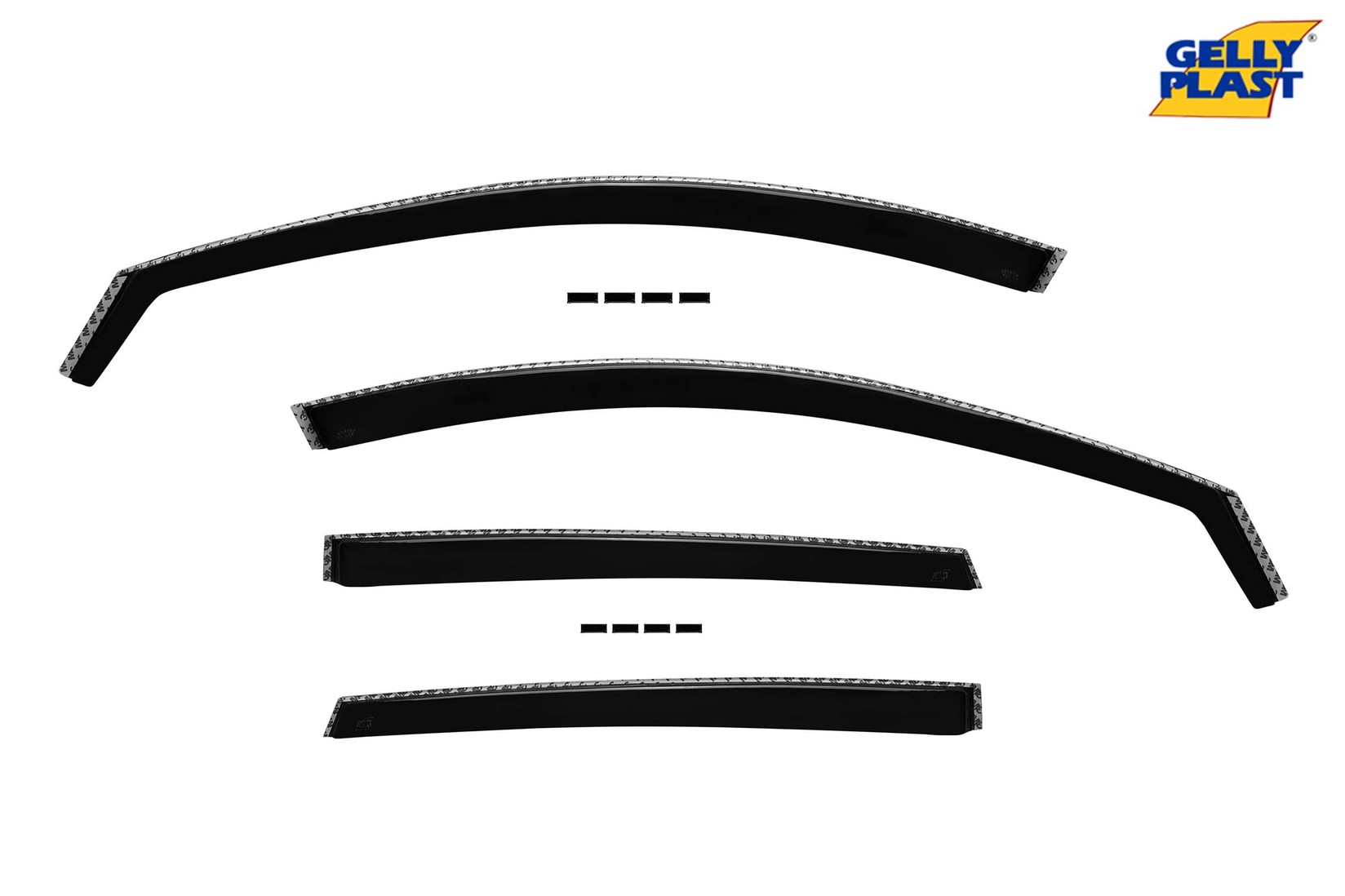 GELLYPLAST Комплет ветробрани Gelly Plast за Chevrolet Captiva караван 2006-2011, Daewoo Windstorm 2006-2011, 4 бр., црни