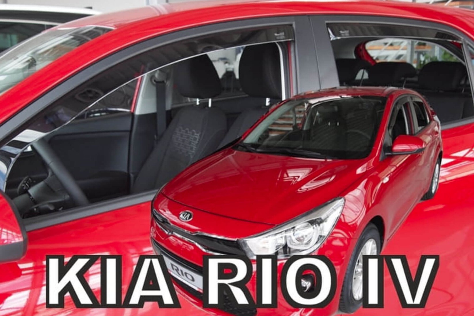 HEKO Комплет ветробрани Heko за Kia Rio хечбек 2016-2023 со 5 врати, затемнети, 4 бројки
