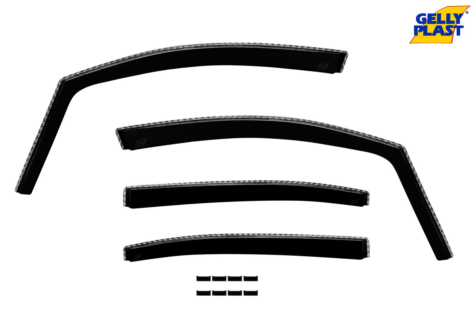 GELLYPLAST Комплет ветробрани Gelly Plast за Citroen C3 по 2017  со 5 врати, црни 4 бројки