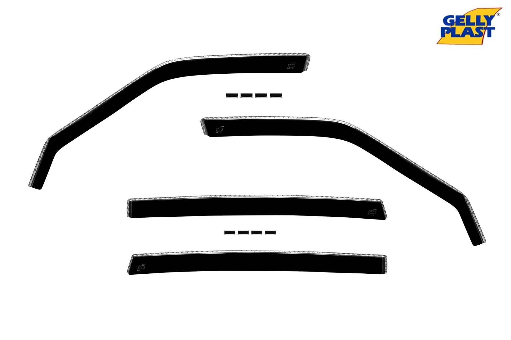 GELLYPLAST Комплет ветробрани Gelly Plast за Ford S-max 2006-2015, 4 бр., црни