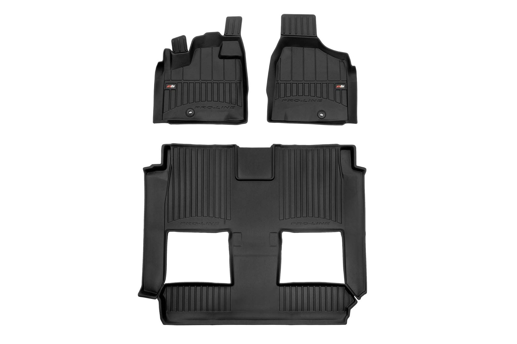 FROGUM 3D Гумени патосници за Dodge Grand Caravan 2007-2020соконзола за сядане 3 дела црни