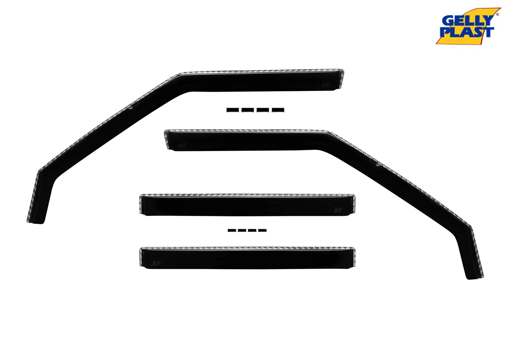 GELLYPLAST Комплет ветробрани Gelly Plast за SKODA Fabia хечбек 2007-2014, 4 бр., црни