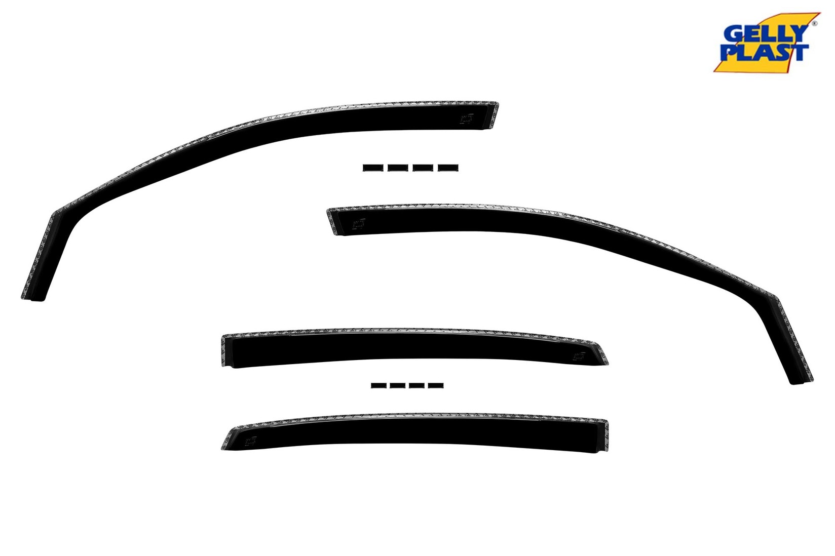 GELLYPLAST Комплет ветробрани Gelly Plast за Honda Civic хечбек после 2016 , 4 бр., црни