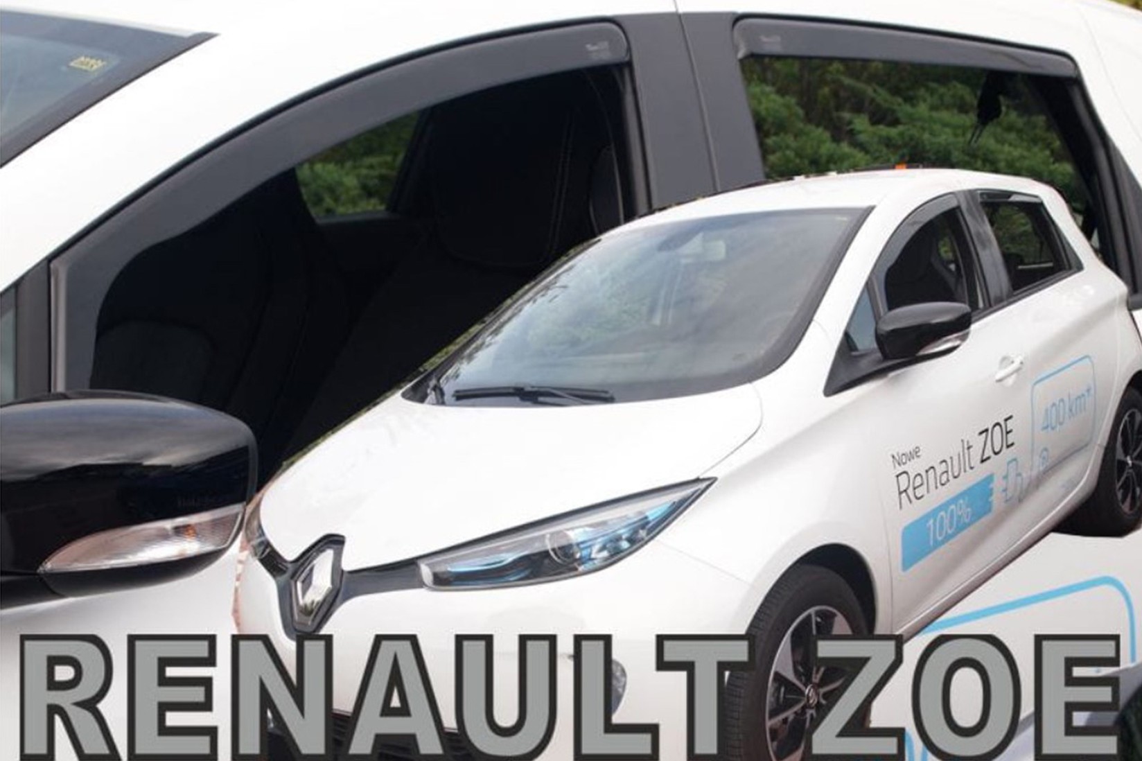 HEKO Комплет ветробрани за Renault Zoe по 2012 година 5 врати, затемнети, 4 бројки