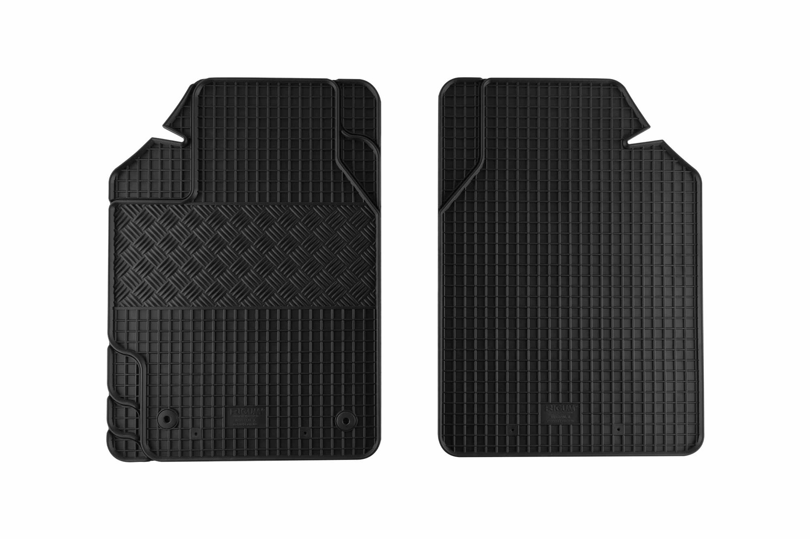 RIGUM Универзални Гумени патосници 2 LUX PD 2 дела црни