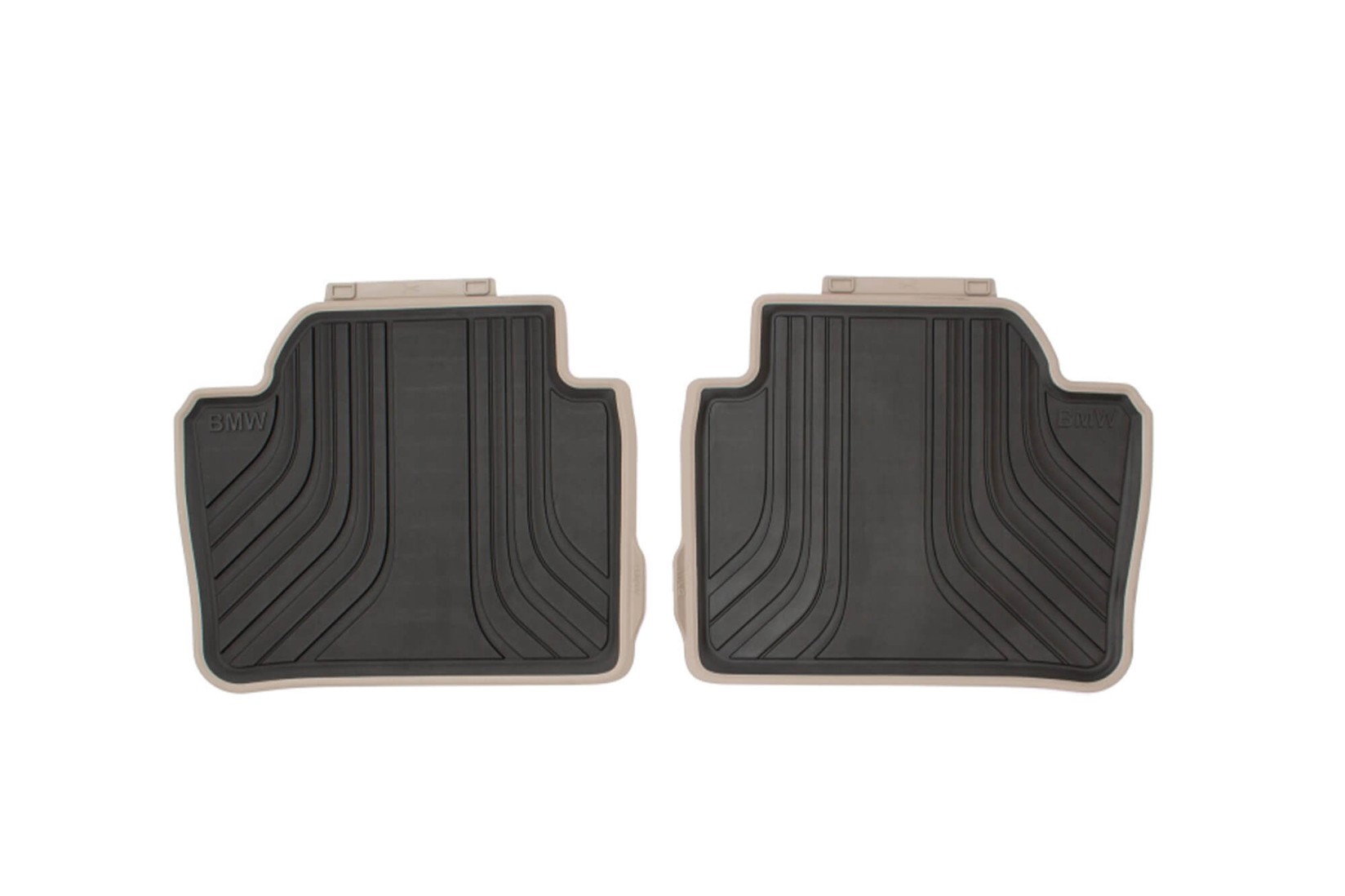 BMW Задни Гумени патосници за серија 3 F30 седан F31 караван F80 M3 2011-2019 серија 4 F36 Gran Coupe 2013-2019 2 дела црни