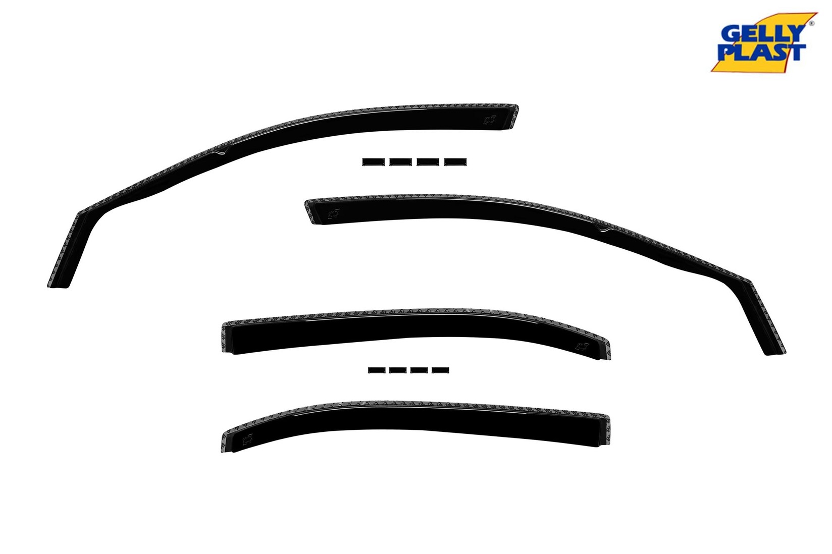 GELLYPLAST Комплет ветробрани Gelly Plast за Honda Accord седан 2002-2008, 4 бр., црни
