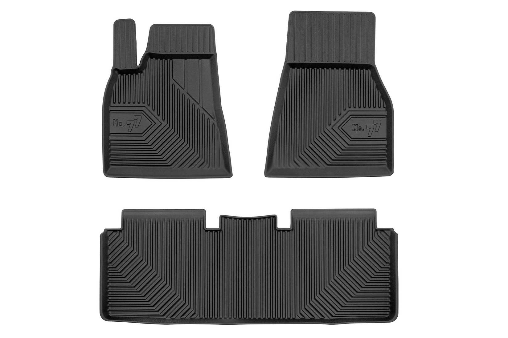 FROGUM 2.5D Гумени патосници модел 77 за Tesla Model S по 2012 година 3 дела црни